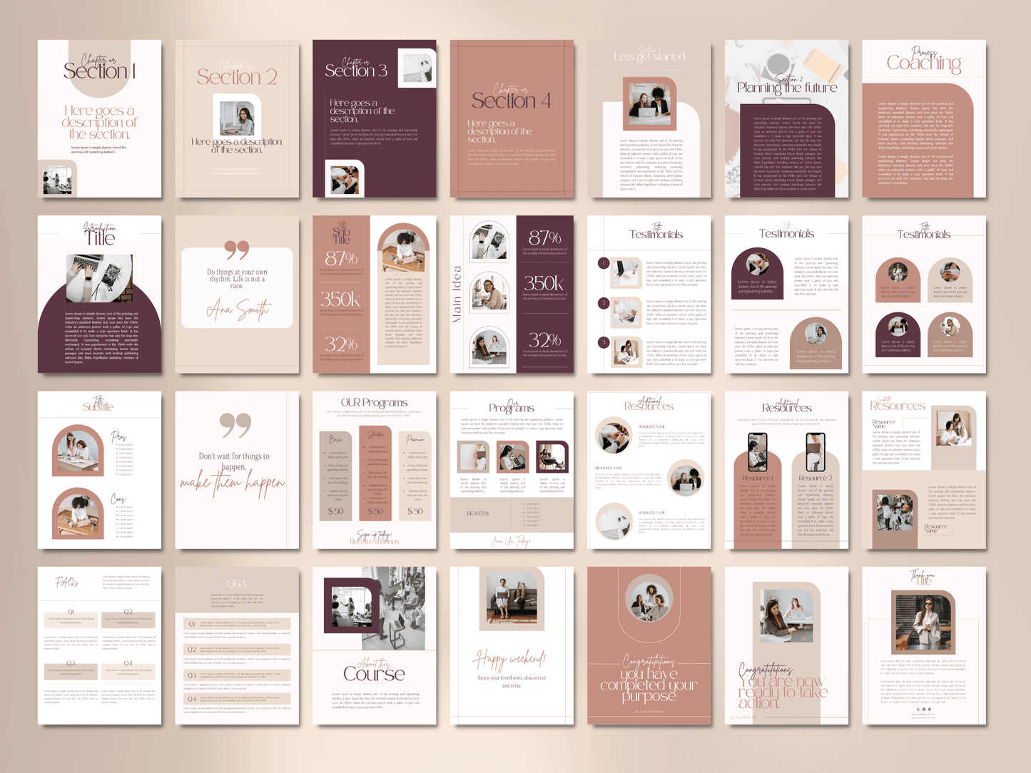 Editable Ebook, Guide, Lead Magnet, Checklist, Worksheets, Planners Canva Templates