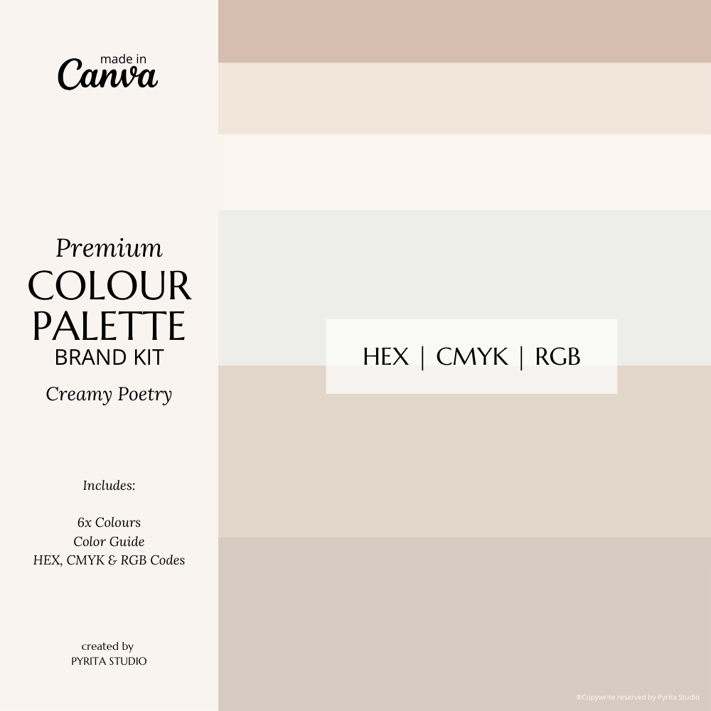 Creamy Poetry | Elegant Neutral Canva Color Palette for Branding