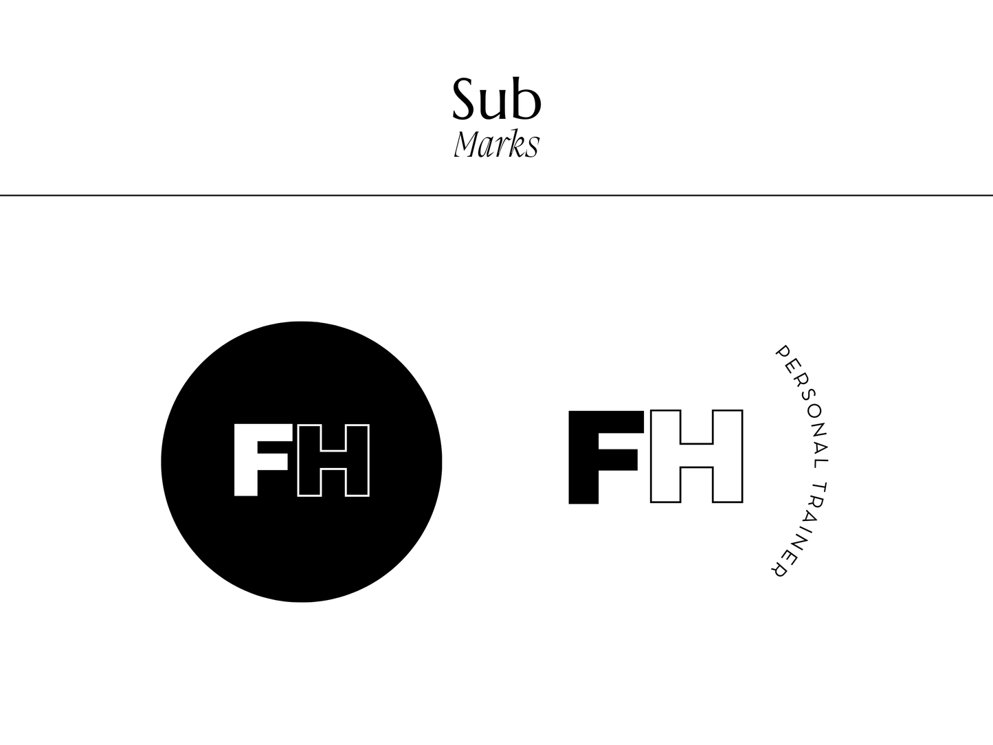 FELIX | Fitness & Trainer Logo Kit | DIY Black & White Canva Template, Modern Branding Design