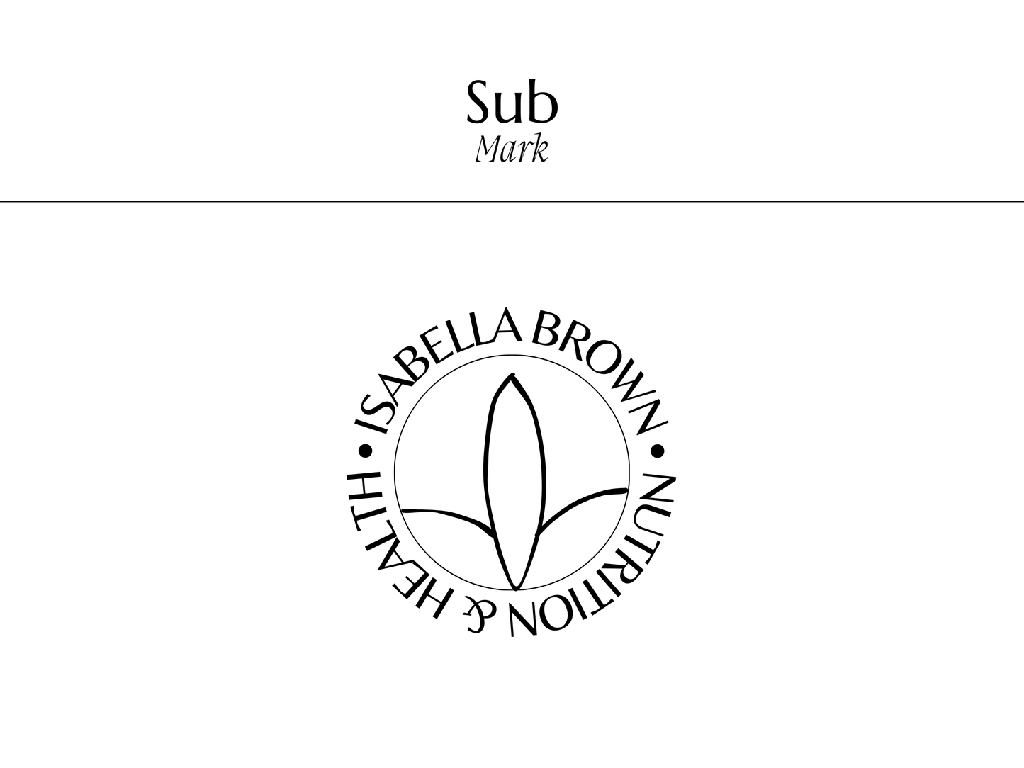 ISABELLA | Nutritionist & Health Logo Kit | DIY Canva Template, Black & White Modern Branding