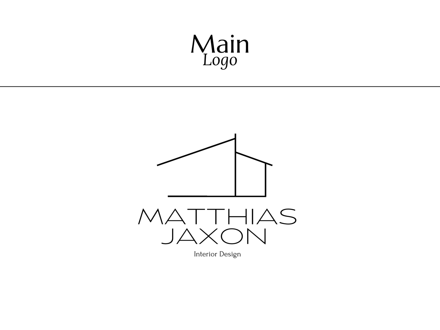 MATTHIAS | Architect & Interior Designer Logo Kit | DIY Black & White Canva Template, Modern Branding