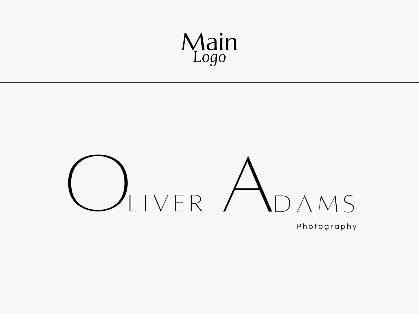 OLIVER | Photographer Logo Kit | DIY Black & White Canva Template, Aesthetic Branding Design