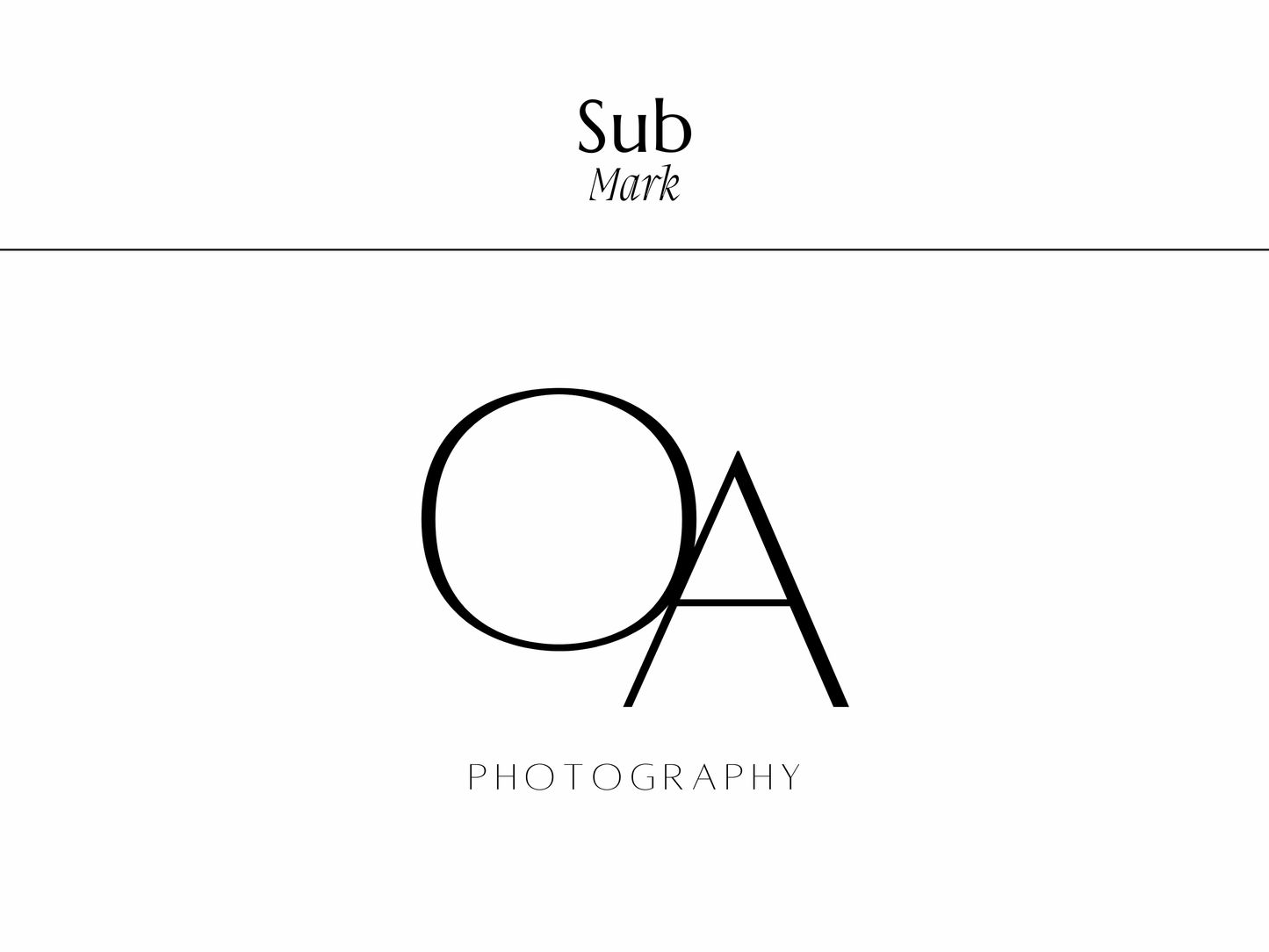 OLIVER | Photographer Logo Kit | DIY Black & White Canva Template, Aesthetic Branding Design