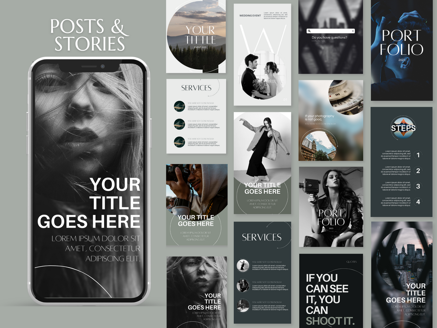 OLIVER | PHOTOGRAPHY | Editable Branding Kit | Canva Templates - Logos, Brand Board, Business Card, Email Signature, Social Media Kit