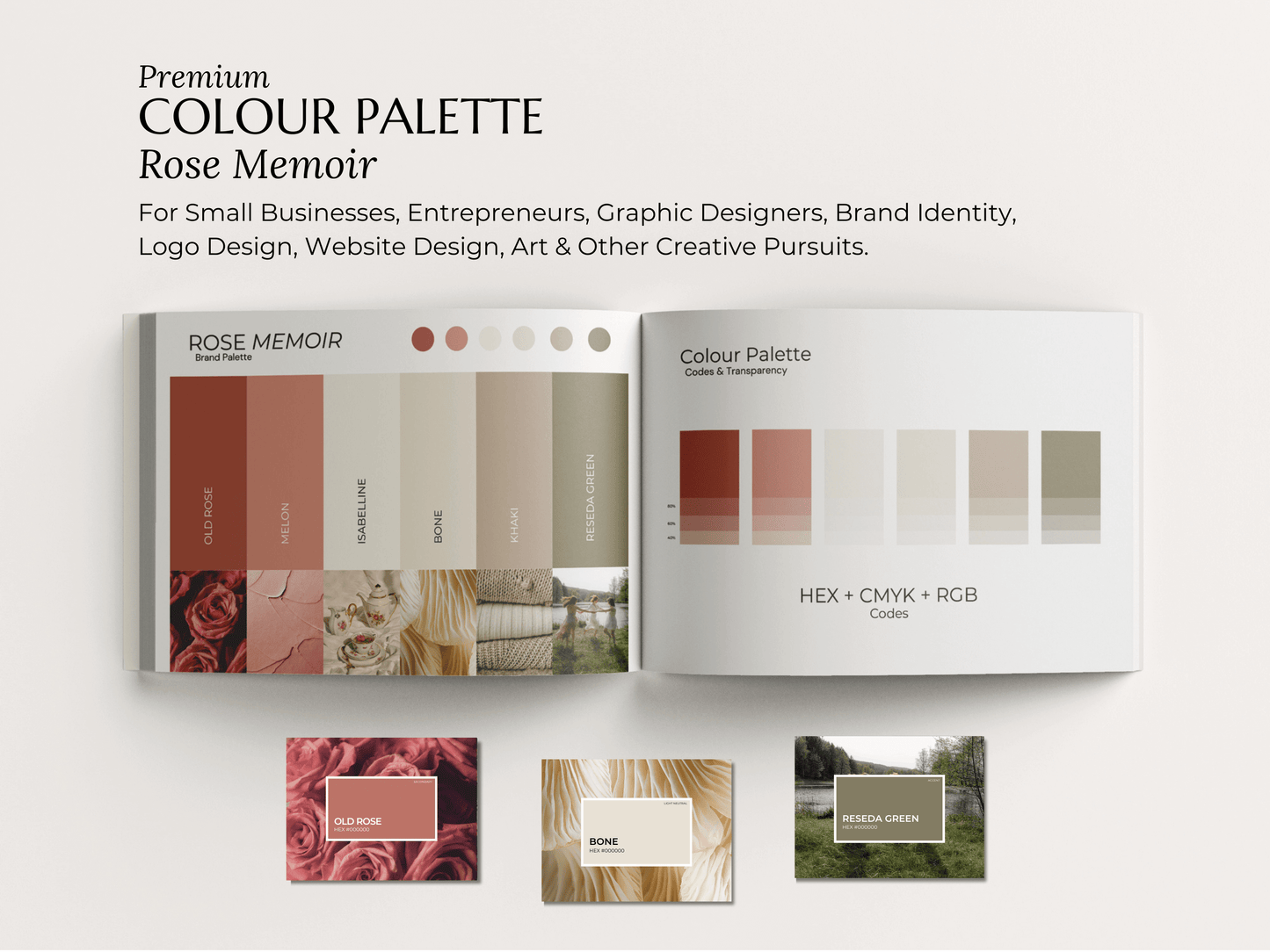 Rose Memoir | Romantic Canva Brand Palette with Hex Codes