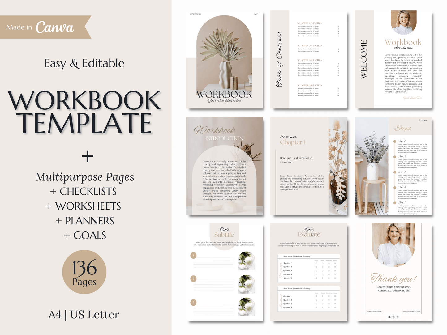 Worbook Canva Templates