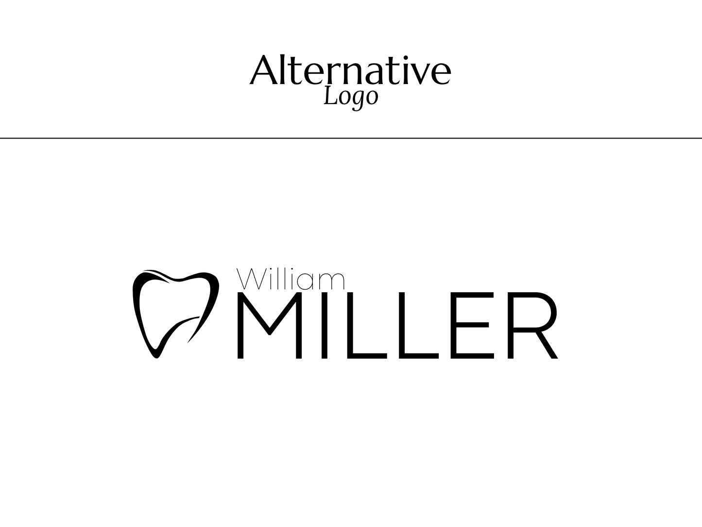 WILLIAM | Dentistry Logo Kit | DIY Black & White Canva Template, Professional Branding Package