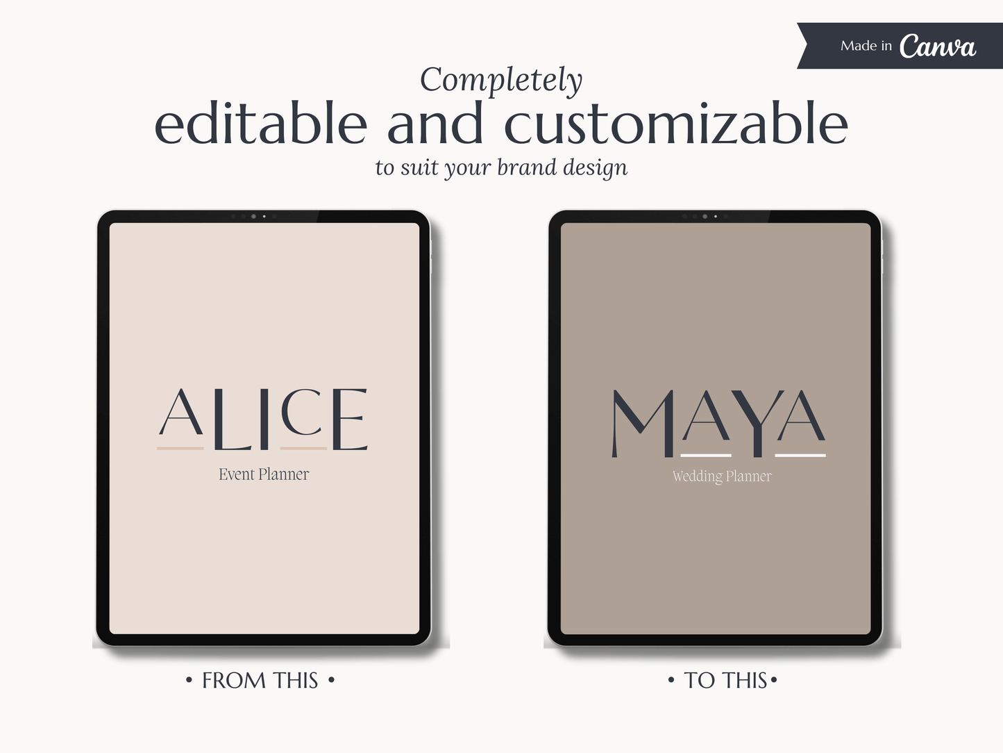 ALICE | EVENT - WEDDING PLANNER | Editable Personal Branding Kit | Canva Templates - Logos, Brand Board, Business Card, Email Signature, Social Media Kit