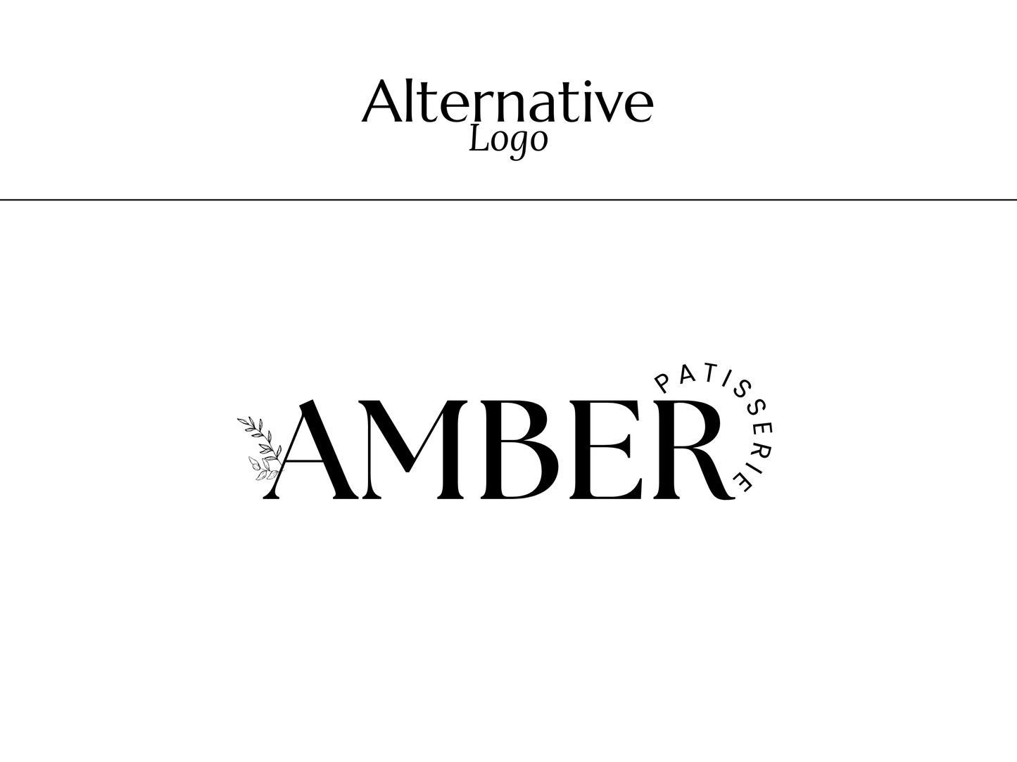 AMBER | Bakery Logo Kit | DIY Canva Design Template, Black & White Elegant Branding