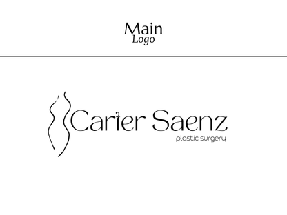 CARTER | Beauty Logo Kit | DIY Black & White Canva Template, Elegant Branding Package