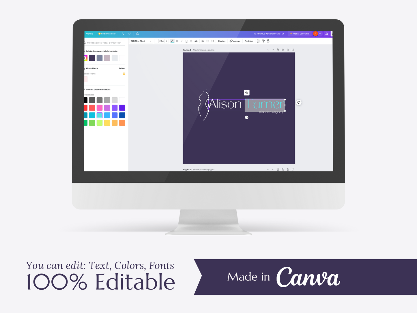 CARTER | Beauty Logo Kit | DIY Black & White Canva Template, Elegant Branding Package