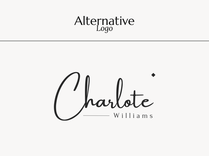 CHARLOTTE | Coach & Expert Logo Kit | DIY Canva Template, Elegant Black & White Design