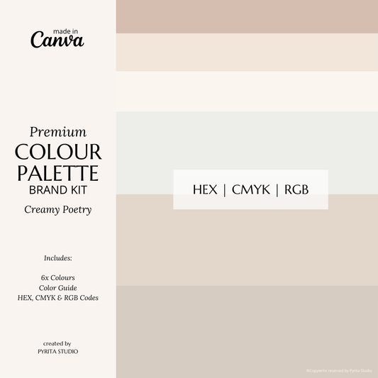 Creamy Poetry | Elegant Neutral Canva Color Palette for Branding