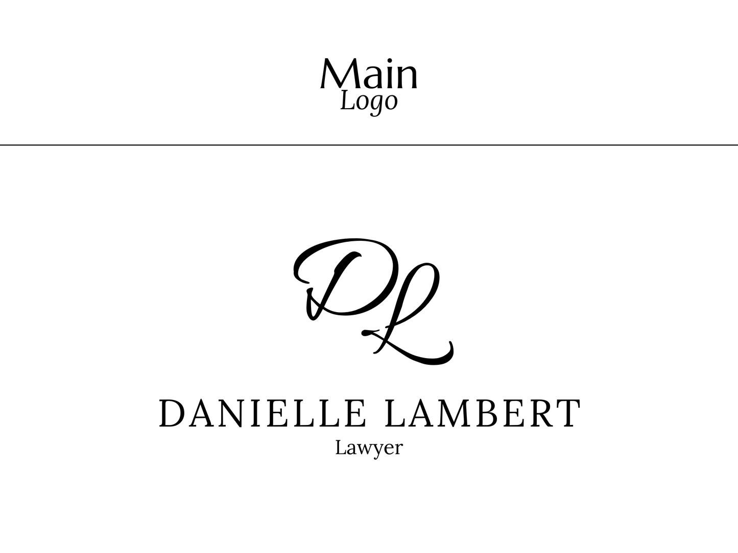 DANIELLE | Lawyer Logo Kit | DIY Black & White Canva Branding Package