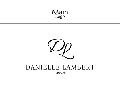 DANIELLE | Lawyer Logo Kit | DIY Black & White Canva Branding Package
