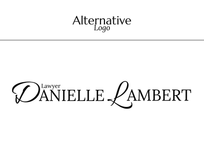 DANIELLE | Lawyer Logo Kit | DIY Black & White Canva Branding Package