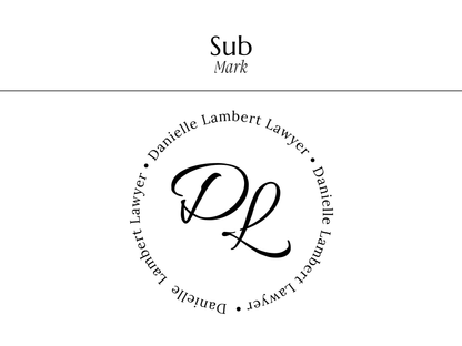 DANIELLE | Lawyer Logo Kit | DIY Black & White Canva Branding Package