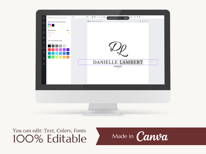 DANIELLE | Lawyer Logo Kit | DIY Black & White Canva Branding Package