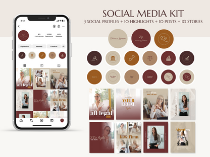 DANIELLE | LAWYER | Editable Personal Branding Kit | Canva Templates - Logos, Brand Board, Business Card, Email Signature, Social Media Kit