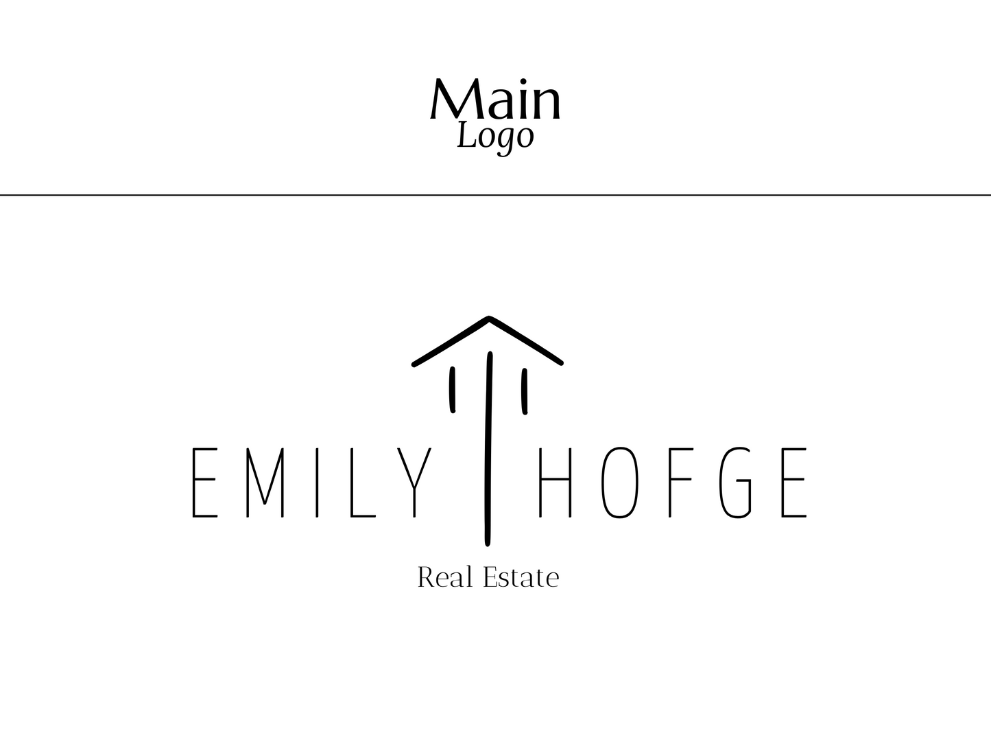 EMILY | Realtor, Architect & Interior Designer Logo Kit | DIY Black & White Canva Template