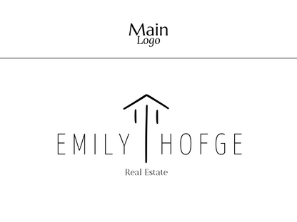 EMILY | Realtor, Architect & Interior Designer Logo Kit | DIY Black & White Canva Template