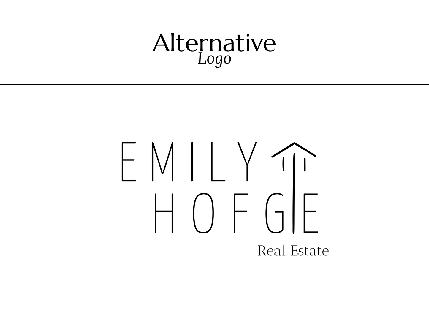 EMILY | Realtor, Architect & Interior Designer Logo Kit | DIY Black & White Canva Template