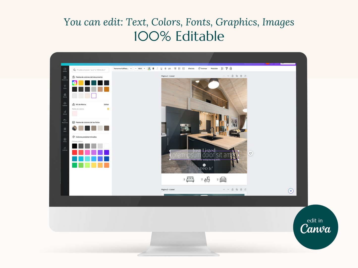 EMILY | REALTOR - REAL ESTATE - ARCHITECT - INTERIOR DESIGNER | DYI Personal Branding Kit | Canva Templates - Logos, Brand Board, Business Card, Email Signature, Social Media Kit