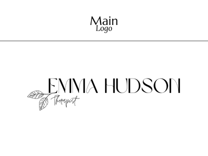 EMMA | Coach & Beauty Logo Kit | DIY Black & White Elegant Canva Template