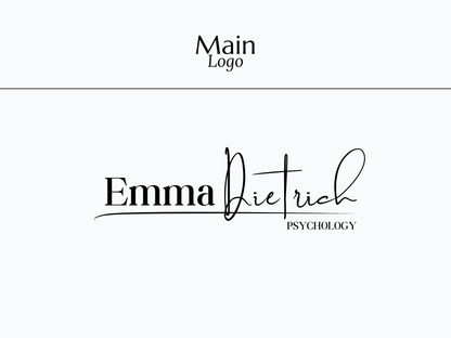 EMMA | Coach - Expert | DIY Logo Design Template, Editable Logo Package, Custom Logo for Business, Modern Logo Set, Black and White Logo Kit, Instant Download