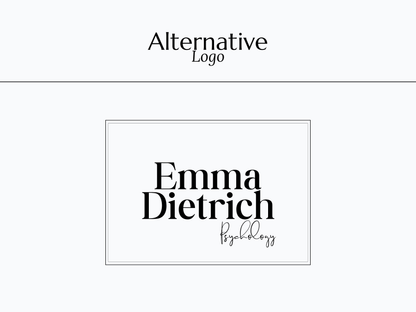 EMMA | Coach - Expert | DIY Logo Design Template, Editable Logo Package, Custom Logo for Business, Modern Logo Set, Black and White Logo Kit, Instant Download