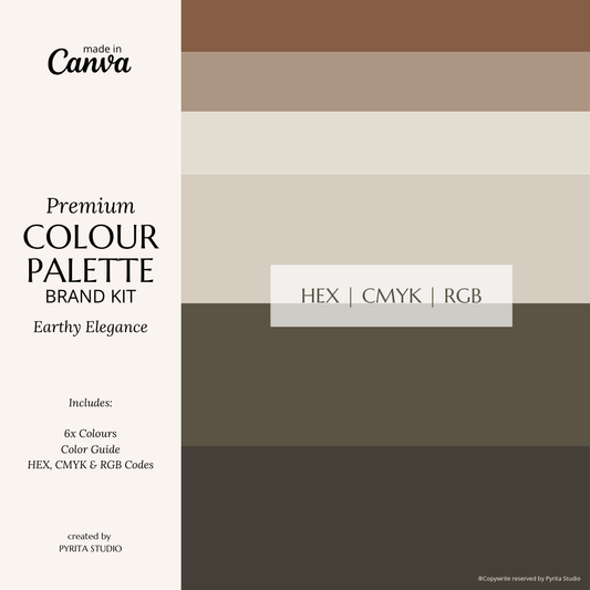 Earthy Elegance | Editable Canva Color Palette for Organic Brands