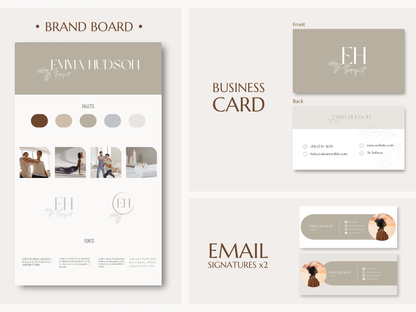 EMMA | THERAPIST - COACH - BEAUTY | DYI Full Personal Branding Kit | Canva Templates - Logos, Brand Board, Business Card, Email Signature, Social Media Kit