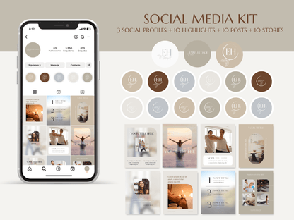 EMMA | THERAPIST - COACH - BEAUTY | DYI Full Personal Branding Kit | Canva Templates - Logos, Brand Board, Business Card, Email Signature, Social Media Kit