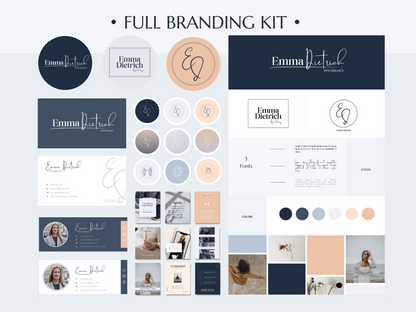 EMMA | COACH EXPERT | DYI Profesional Branding Kit | Canva Templates - Logos, Brand Board, Business Card, Email Signature, Social Media Kit