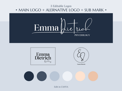 EMMA | COACH EXPERT | DYI Profesional Branding Kit | Canva Templates - Logos, Brand Board, Business Card, Email Signature, Social Media Kit