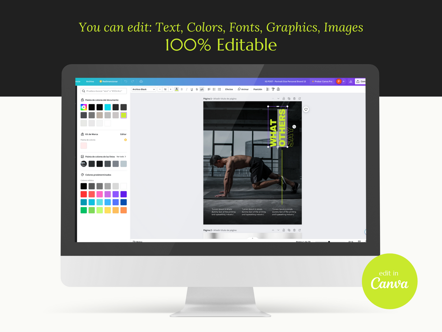 FELIX | TRAINER - FITNESS | Editable Personal Branding Kit | Canva Templates - Logos, Brand Board, Business Card, Email Signature, Social Media Kit