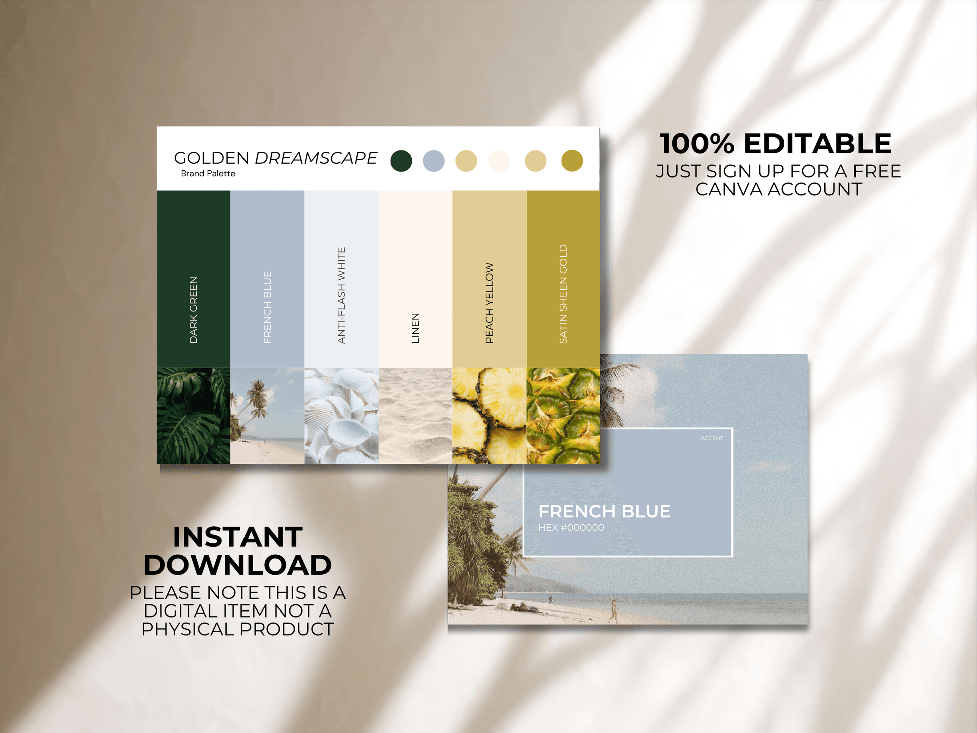 Golden Dreamscape | Premium Canva Color Palette with Hex Codes