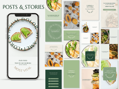 ISABELLA | NUTRITIONIST - COACH - TRAINER | Editable DIY Branding Pack | Canva Templates - Logos, Brand Board, Business Card, Email Signature, Social Media Kit