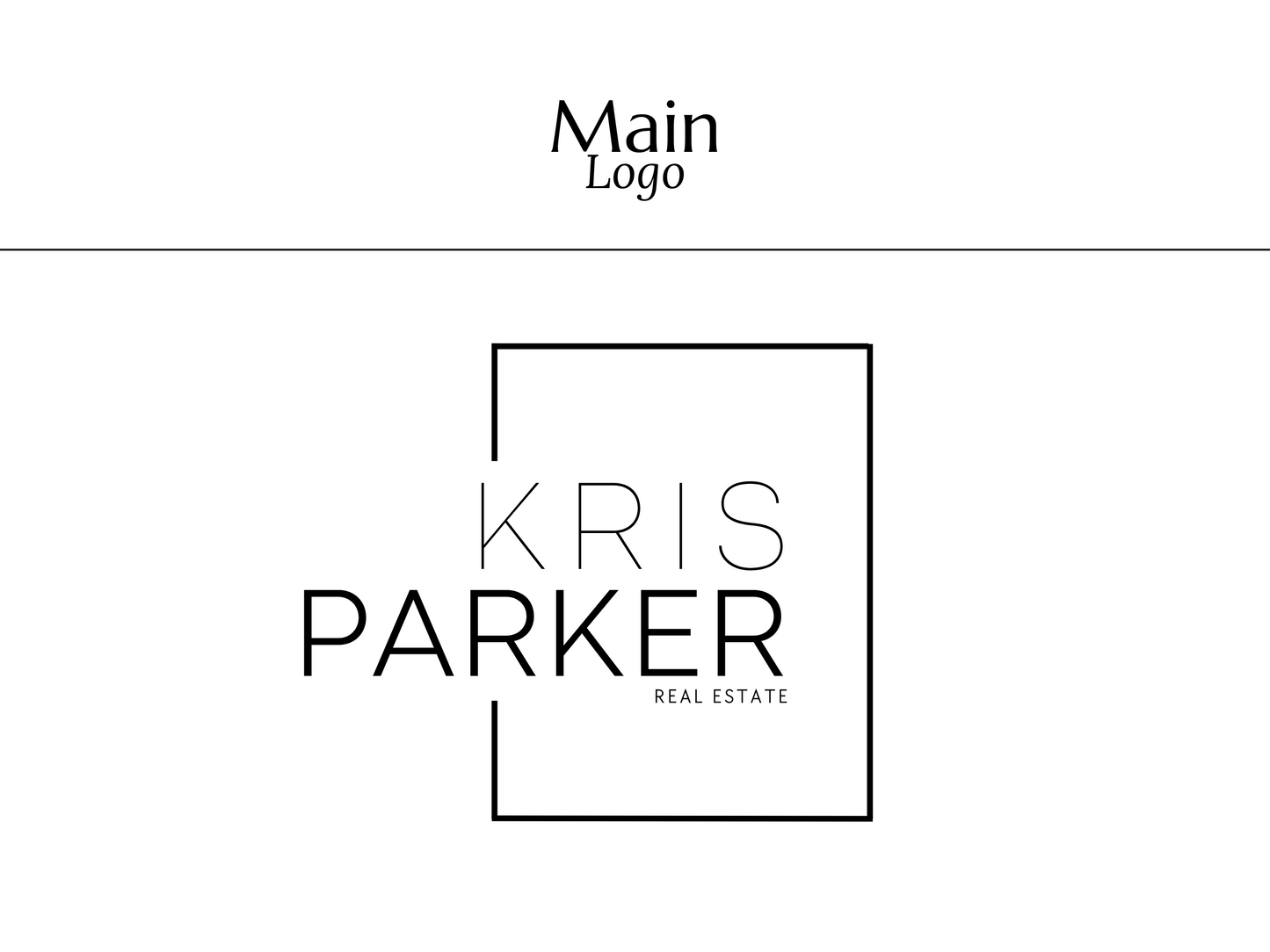 KRIS | Realtor Logo Kit | DIY Canva Template, Black & White Elegant Branding Package