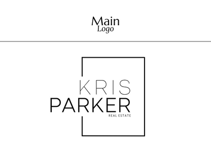 KRIS | Realtor Logo Kit | DIY Canva Template, Black & White Elegant Branding Package