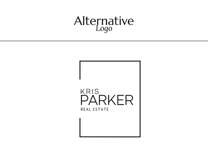 KRIS | Realtor Logo Kit | DIY Canva Template, Black & White Elegant Branding Package