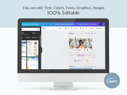 LAURA | HAIRSTYLE - SALON | Editable Personal Branding Kit | Canva Templates - Logos, Brand Board, Business Card, Email Signature, Social Media Kit