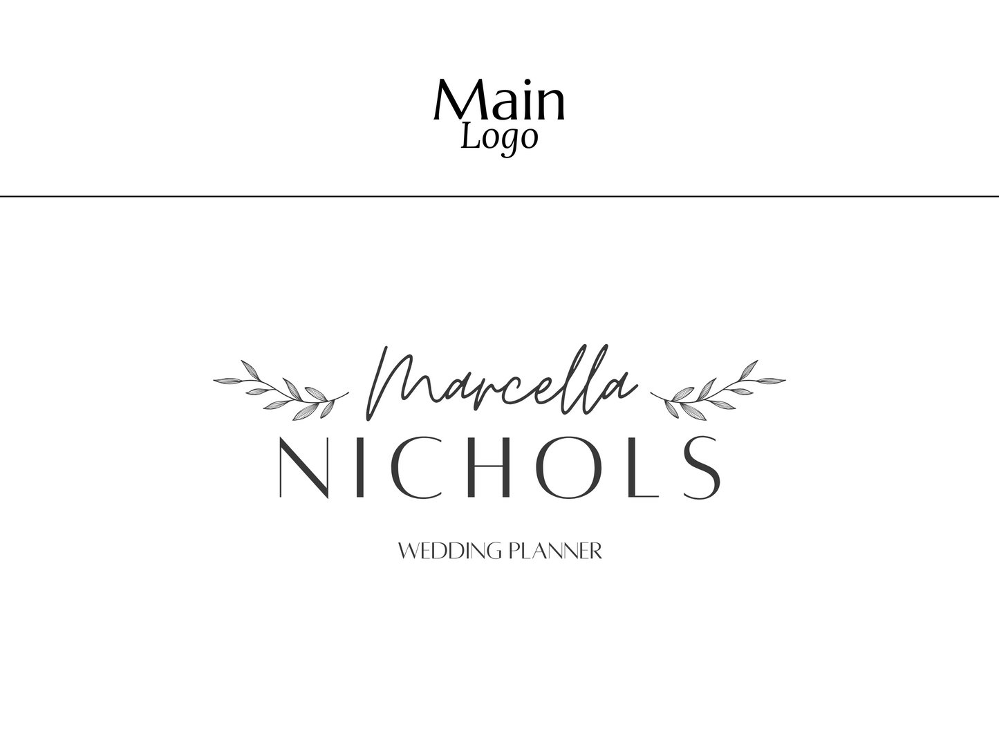 MARCELLA | Wedding & Event Planner Logo Kit | DIY Black & White Canva Branding Design