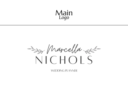 MARCELLA | Wedding & Event Planner Logo Kit | DIY Black & White Canva Branding Design