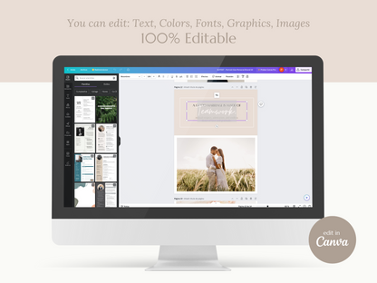 MARCELLA | WEDDING - EVENT PLANNER | DYI Personal Branding Kit | Canva Templates - Logos, Brand Board, Business Card, Email Signature, Social Media Kit