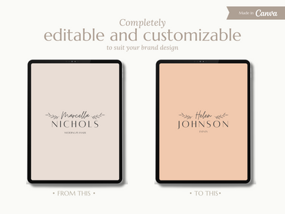 MARCELLA | WEDDING - EVENT PLANNER | DYI Personal Branding Kit | Canva Templates - Logos, Brand Board, Business Card, Email Signature, Social Media Kit