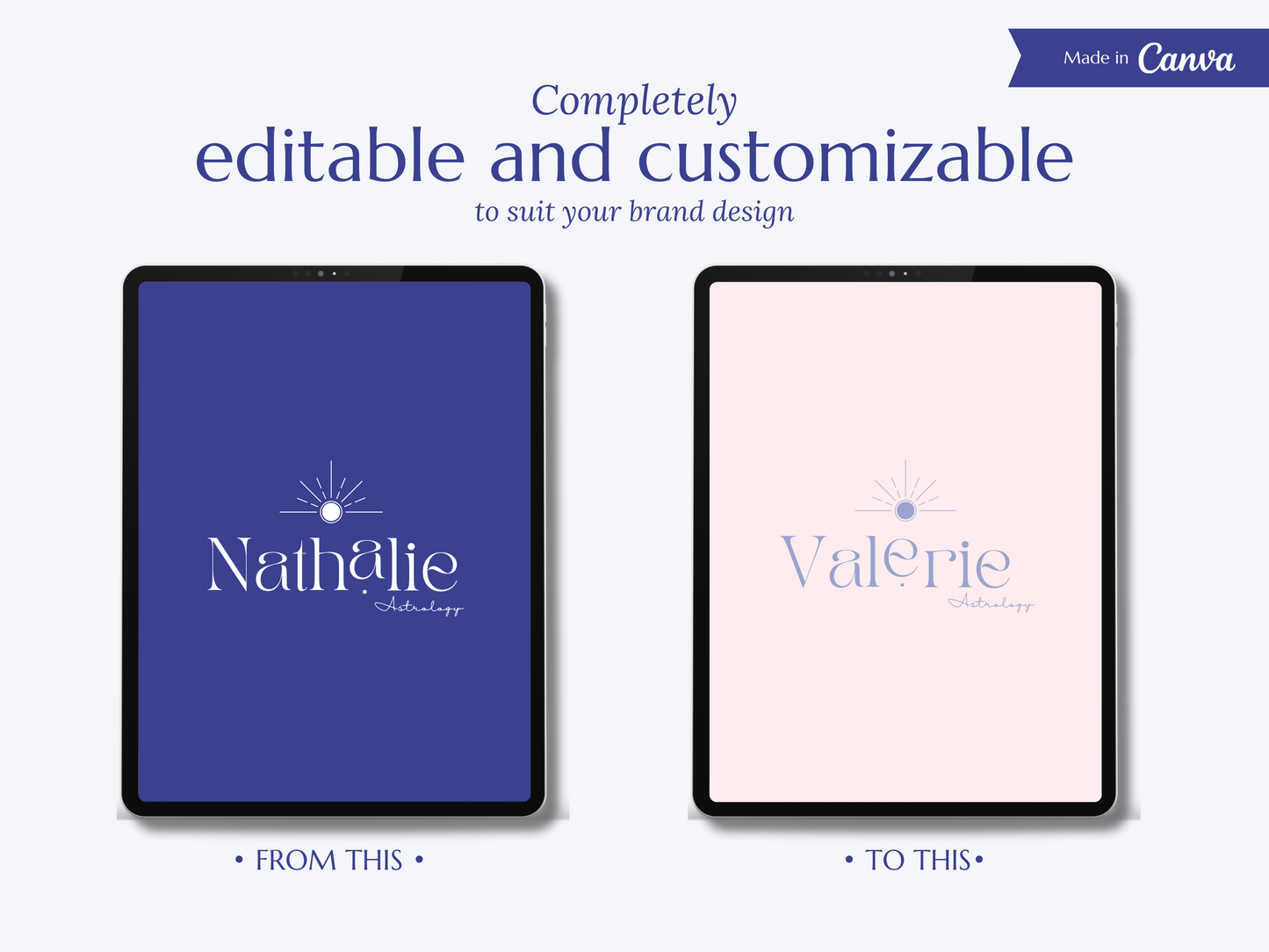 NATHALIE | ASTROLOGER - MYSTIC | DYI Personal Branding Kit | Canva Templates - Logos, Brand Board, Business Card, Email Signature, Social Media Kit