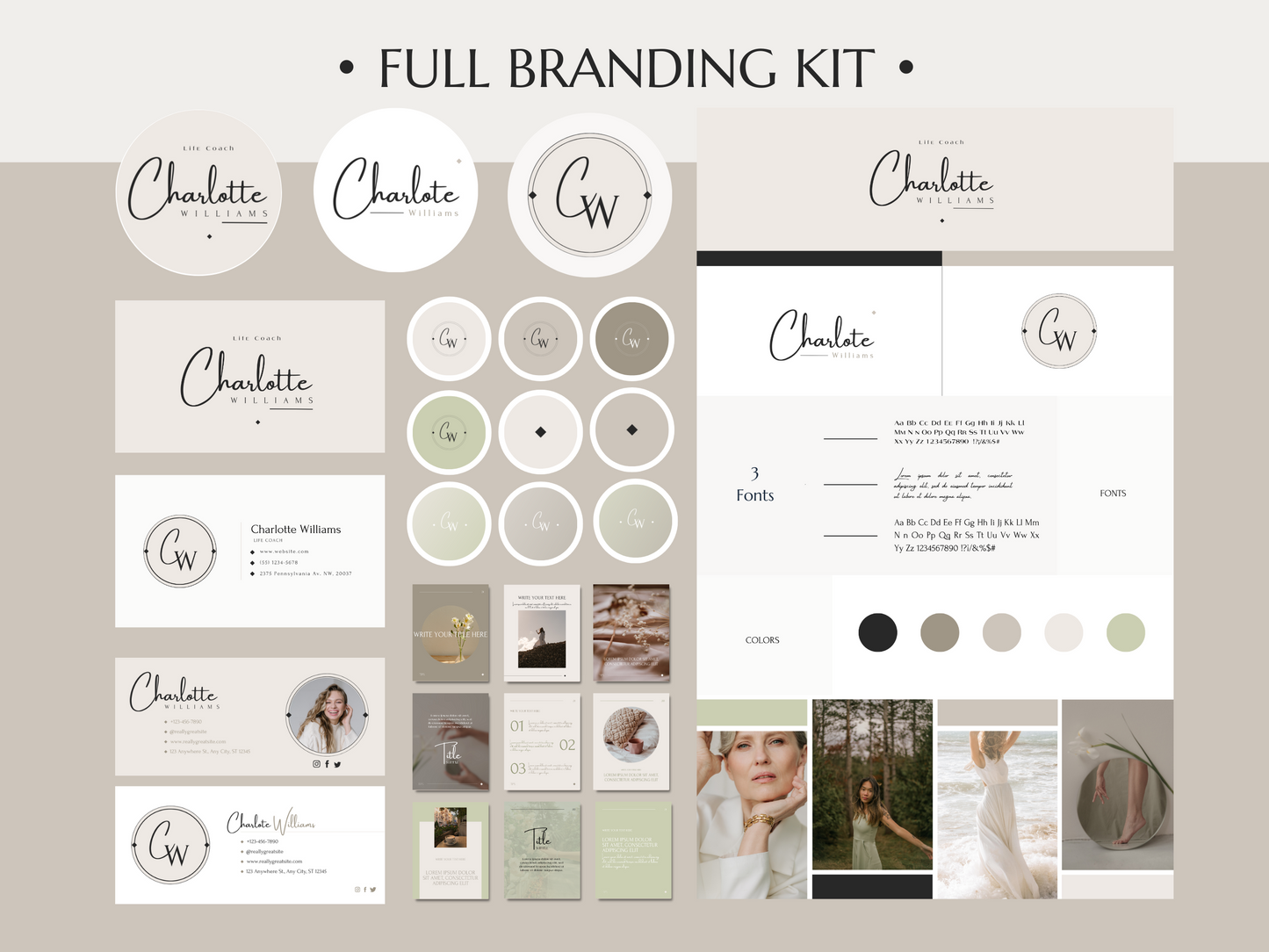 PYRITASTUDIO_CHARLOTTE | COACH | Editable Professional Branding Kit