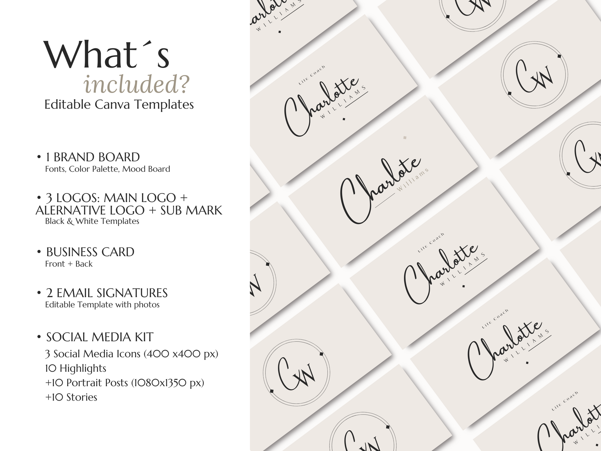 PYRITASTUDIO_CHARLOTTE | COACH | Editable Professional Branding Kit