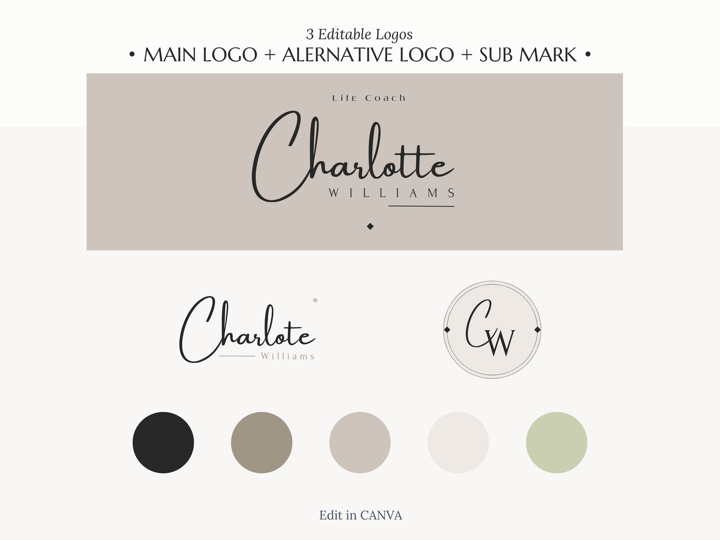 PYRITASTUDIO_CHARLOTTE | COACH | Editable Professional Branding Kit